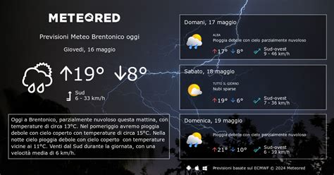 Previsioni Meteo Brentonico Oggi 